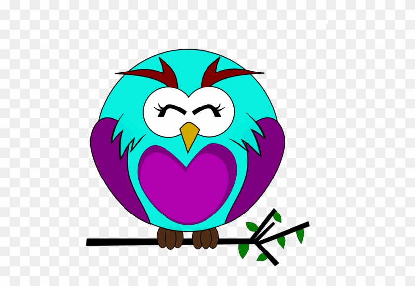 Purple Owl Clipart - Mor Baykuş #437798