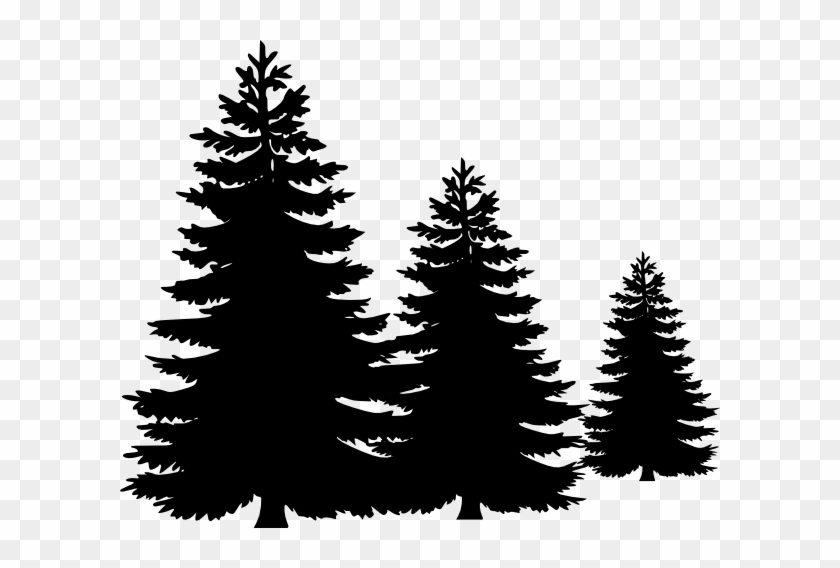 Pine Trees Clip Art - Pine Trees Clipart Black And White #437843