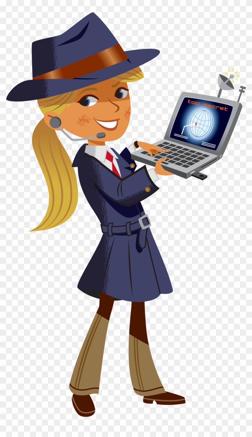 Spy Girl - Female Detective Clip Art #437857