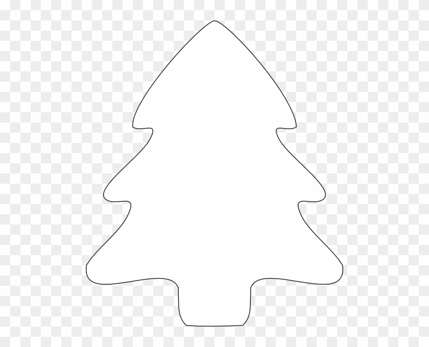 Christmas Tree Outline Clip Art - White Christmas Tree Shape #437883