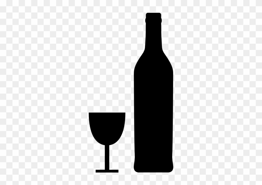 Silhouette, Beverage, Drink, Restaurant, Bottle, Wine, - Drinking Glass Silhouette Transparent #438046