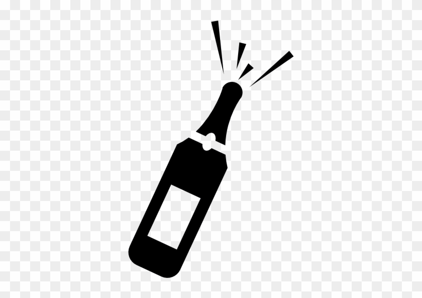 Opening A Champagne Bottle Vector - Champagne Icon #438065