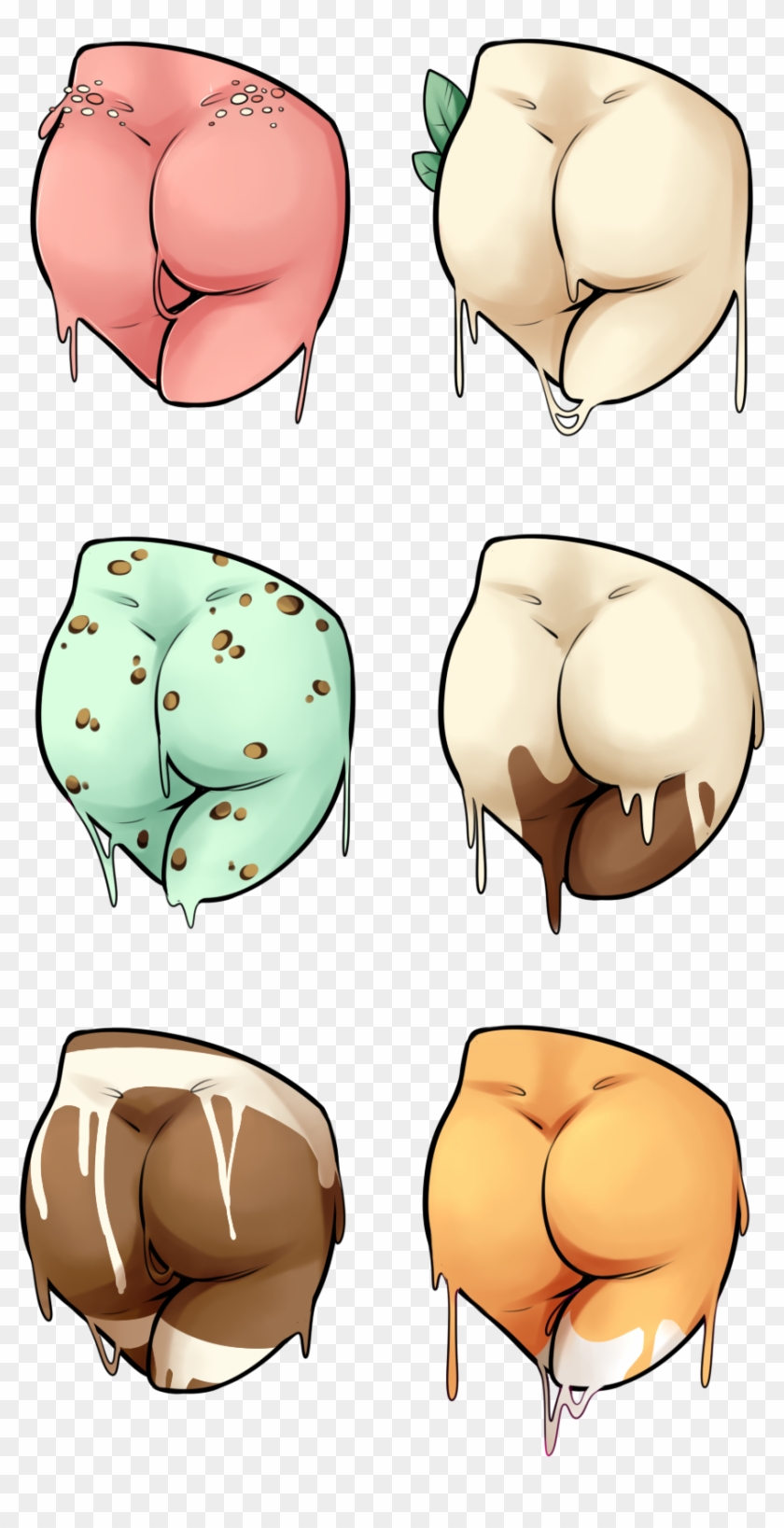 Special Ice Cream Butt Hatchables By M1ssnautilus - Ice Cream On Butt #438105