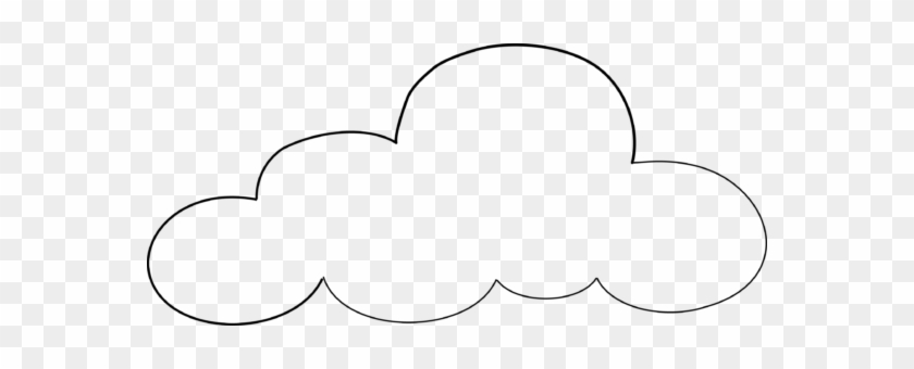 Free Clip Art Of Cloud Clipart Black And White - Coloring Book #438428