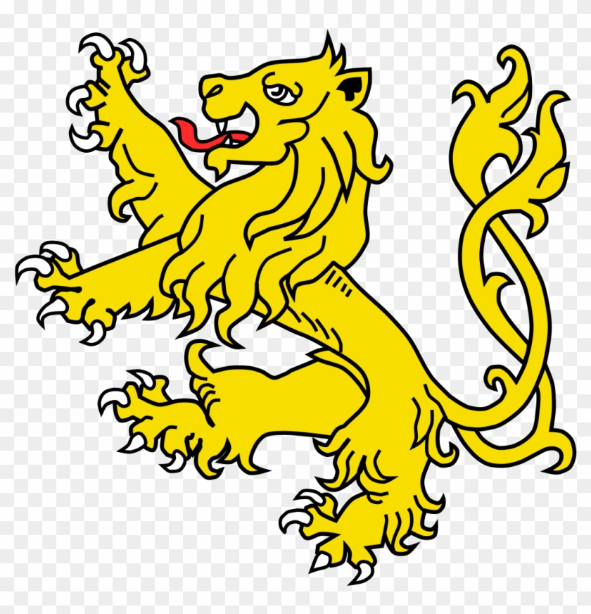 Lion Rampant Queue Saltire - Heraldry Lion Rampant Regardant #438473
