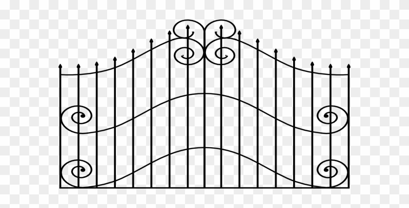 Gate 2 Clip Art At Clker - Gate Black And White Clipart #438676