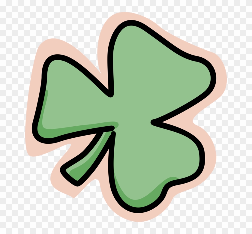 Vector Illustration Of St Patrick's Day Four-leaf Clover - (d Pin) 25mm Lapel Pin Button Badge: Kiss Me I'm Irish #438715