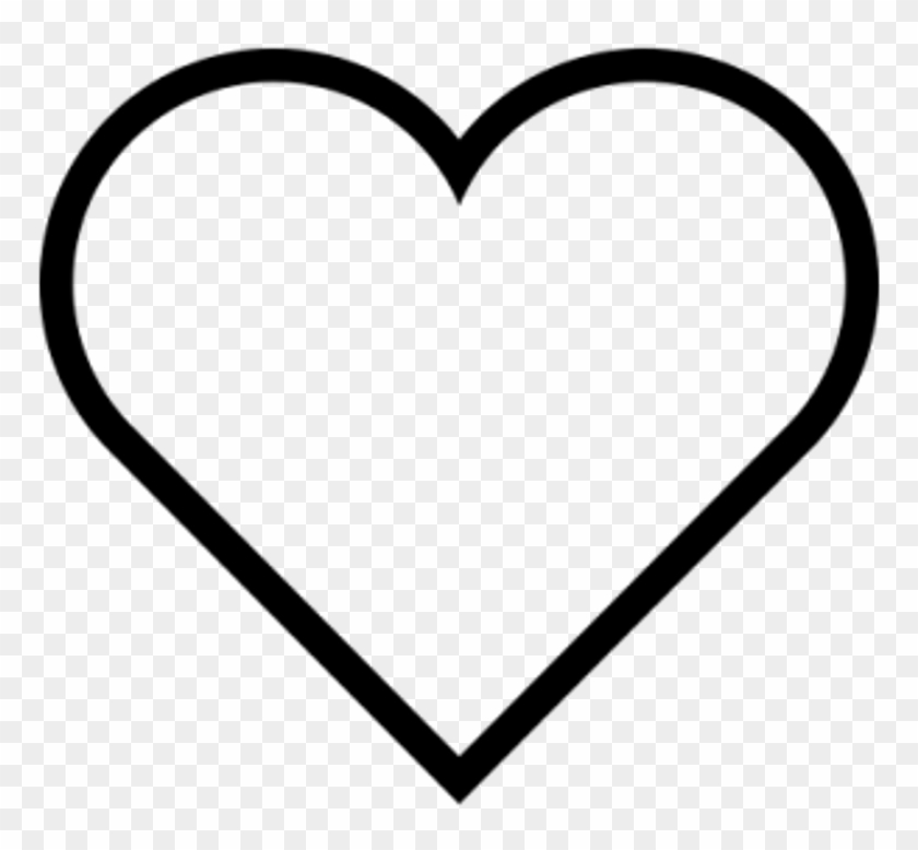 Png Edit Tumblr Overlay Heart Corazon - Black Outline Heart Transparent #438782