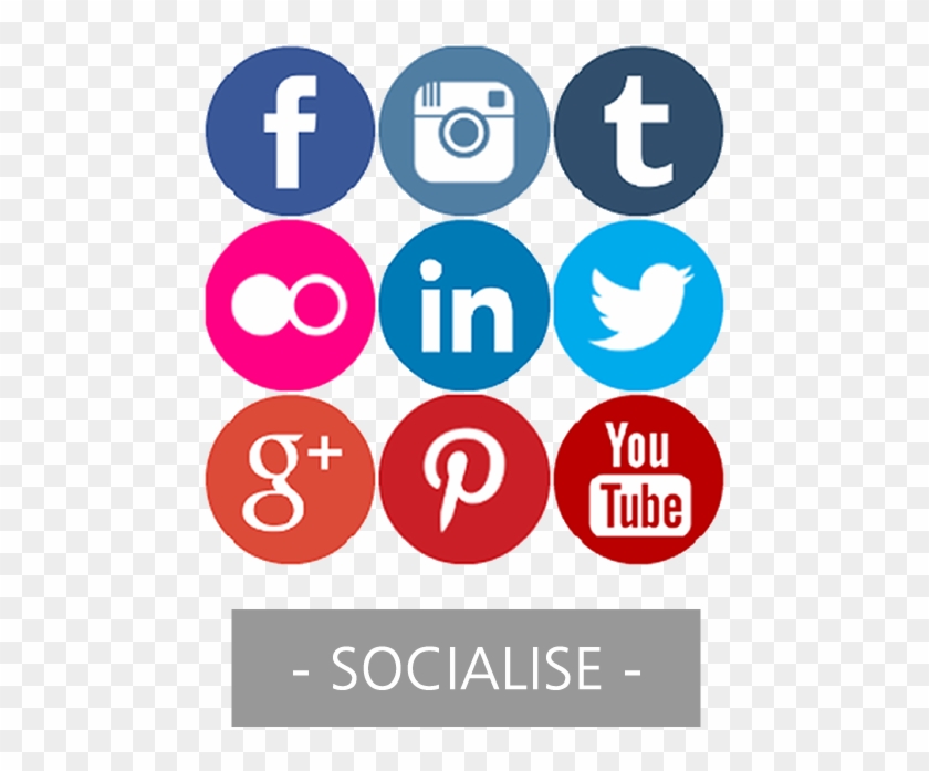 Social Media Marketing Clip Art - Social Networks Icons Round Png #438802