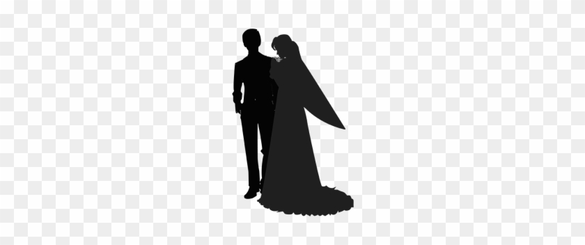 Silhouette Bride And Groom-01, Wedding, Wedding Card, - Wedding #439046