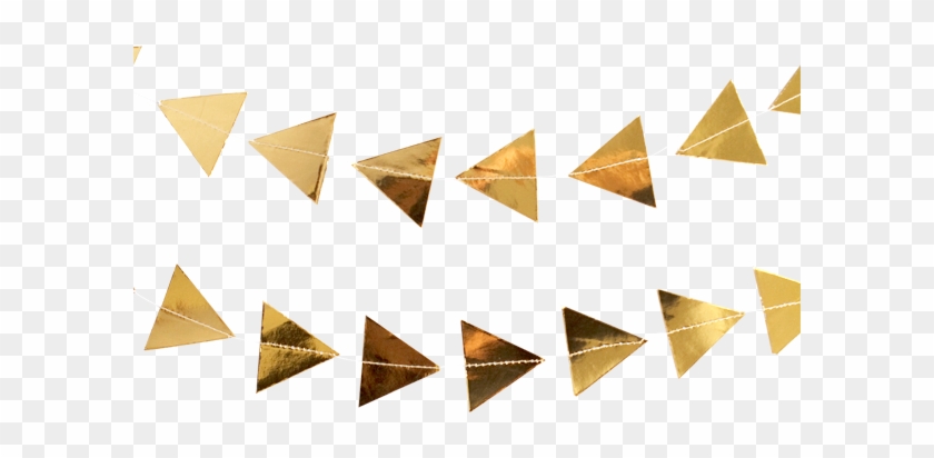 String Of Christmas Lights Png Download - Gold Triangles Png #439048