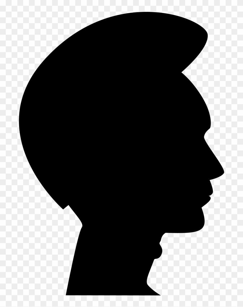 Man Hair Shape On Head Side View Silhouette Comments - Scalable Vector Graphics #439057