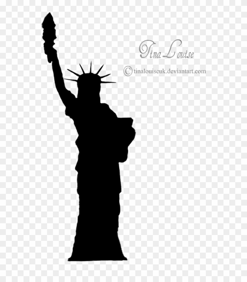 Statue Of Liberty Silhouette Clip Art - Black Silhouette Of Statue Of Liberty #439088