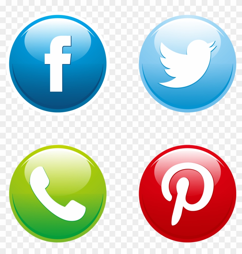 Social Media Button Euclidean Vector Download Icon - Vector Social Media Icons #439110