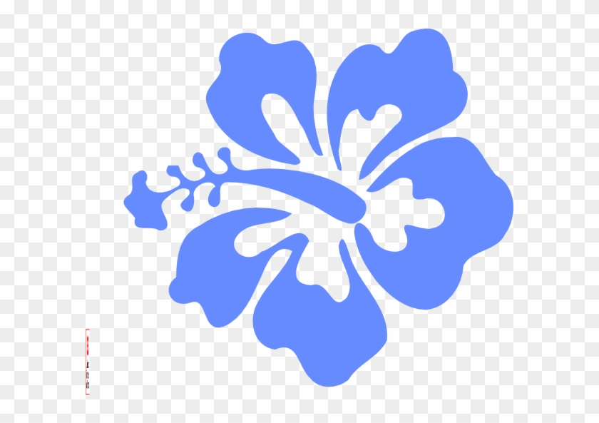 Light Blue Hibiscus Clip Art At Clker - Hibiscus Clip Art #439438