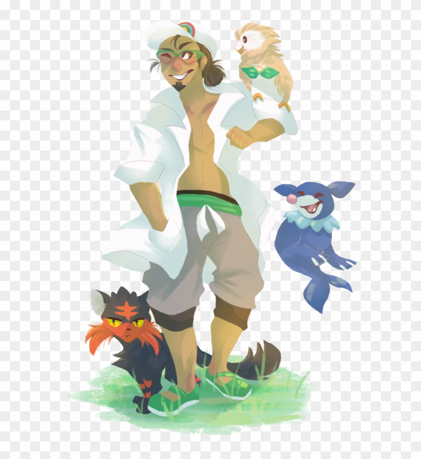 Kukui And Starters - Pokemon Kukui #439481