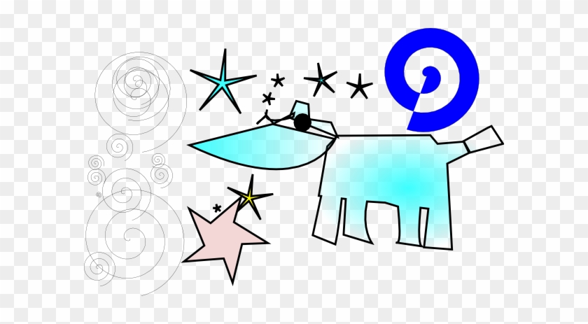 Free Vector Cow And Stars Clip Art - Cattle #439536