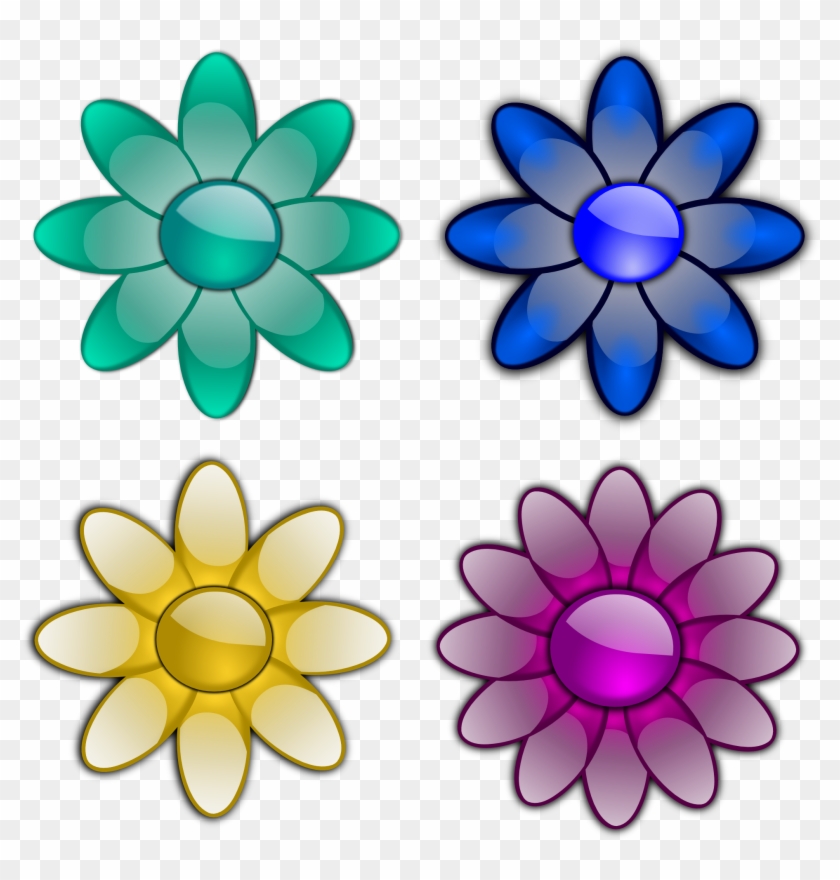 Flower Clipart Four - Flowers Clip Art #439640