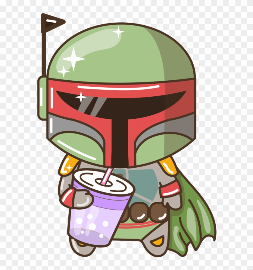 Boba-fett Drinking By Barovlud - Cartoon #439665