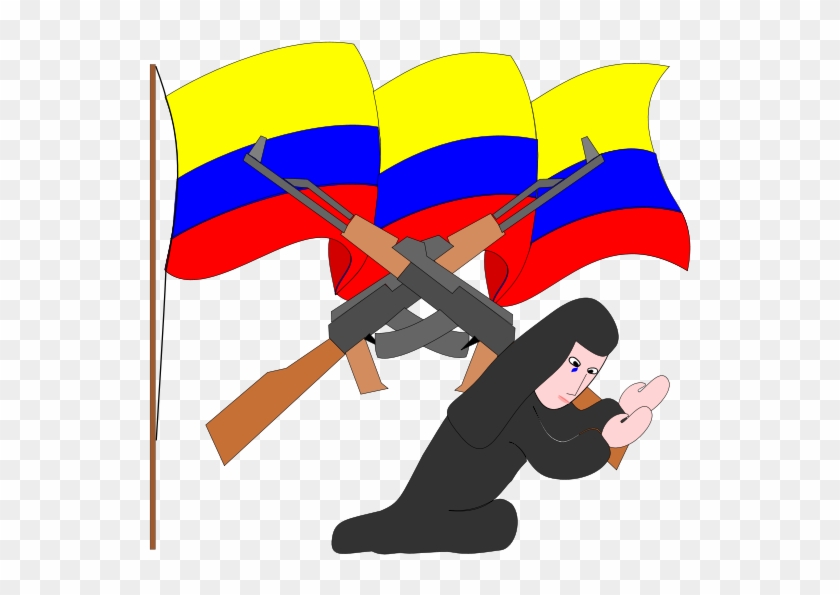 Free Bandera Colombiana - Guerrilleros Con Bandera De Colombia #439785