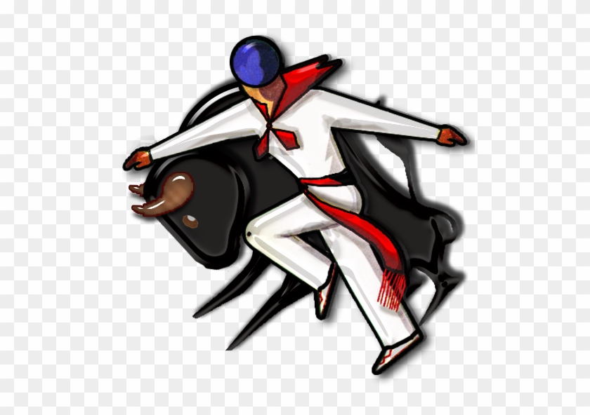 Running With Bull Clipart - Running Of The Bulls Cartoon #439789