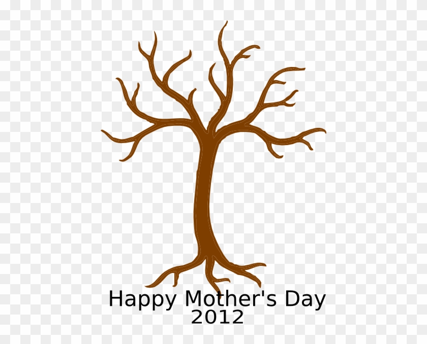 Mother S Day Handprint Tree Template Clip Art At Clipart - Bare Tree Clip Art #440023