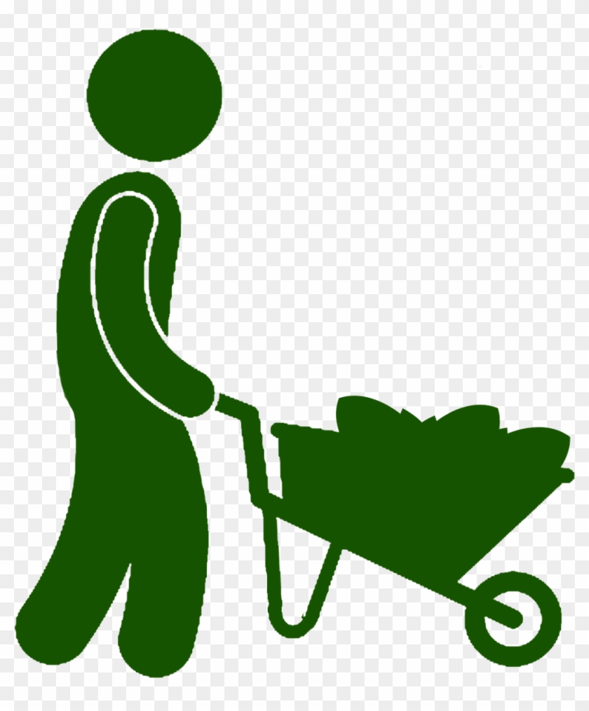 Bio Clipart Organic Fertilizer - Man With Wheelbarrow Icon #440367