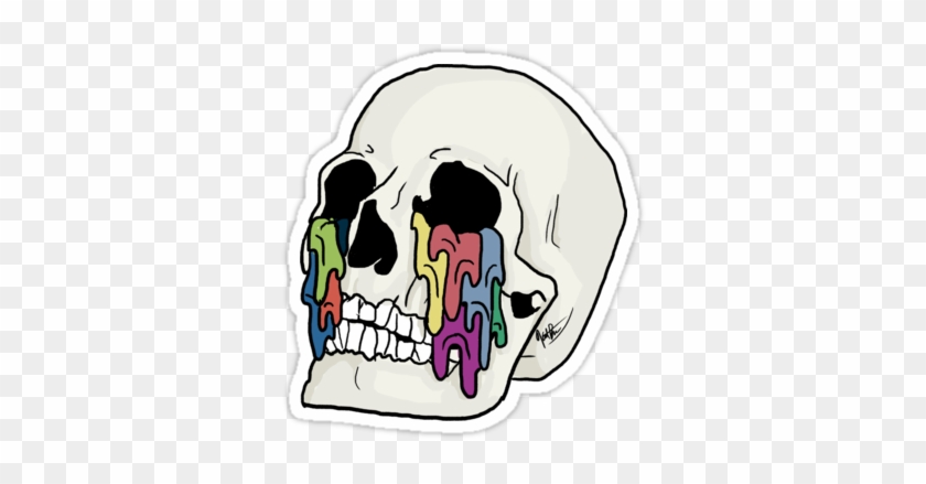A Skull, With The Drips Seen In The Self Titled Album - Twenty One Pilots Laptop Stickers #440769
