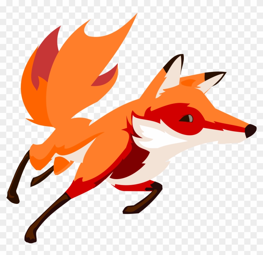 Red Fox Clipart 5, Buy Clip Art - Fox Running Cartoon Png #440844