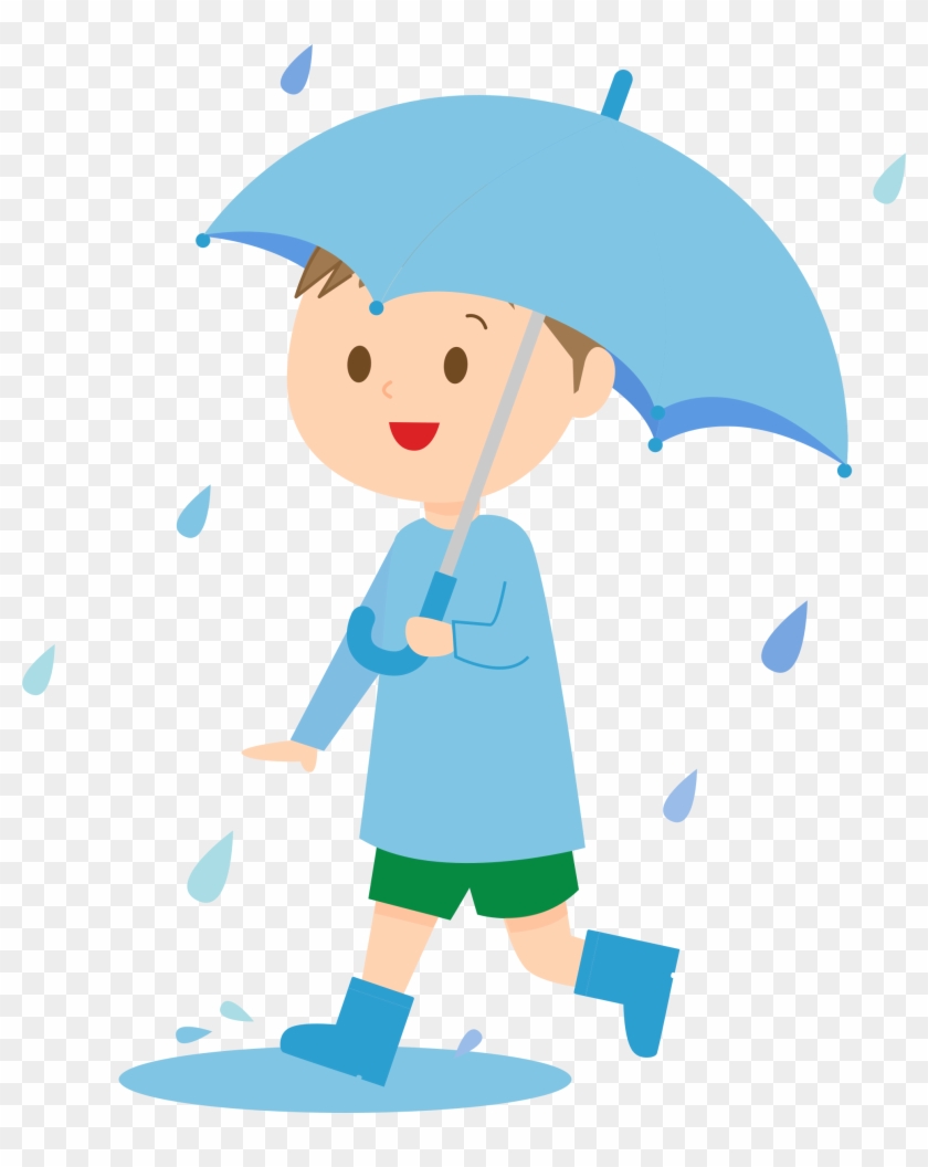 Related For Child With Umbrella Clipart - Rain Boots Clip Art #440867