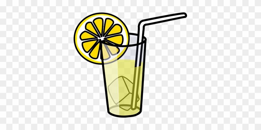 Juice Glass Lemonade Straw Iced Beverage L - Drink Clip Art #440962