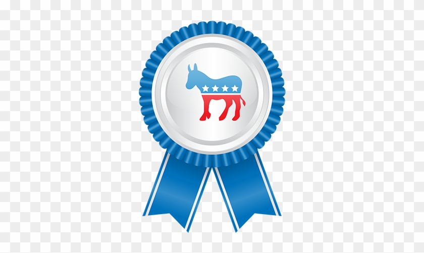 Pro Hillary Donkey Logo Badge - Democrat Donkey Logo - Democrats Party Symbol Election #440968