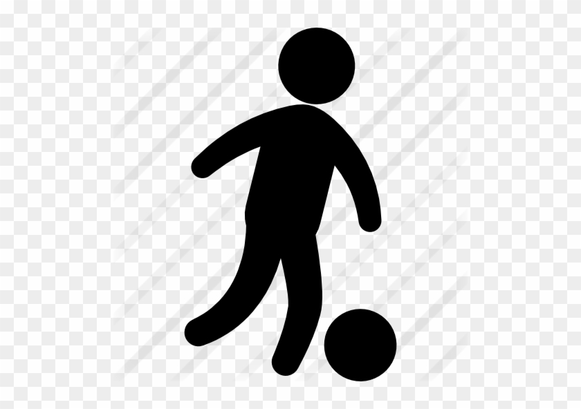 Boy Silhouette Playing Soccer - Señal De Transito Niños Jugando #441068