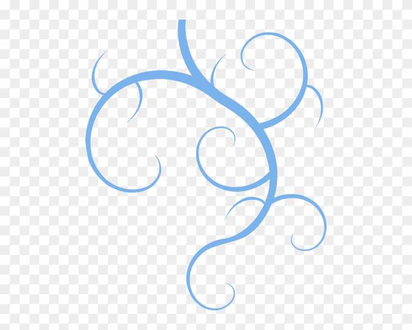 Blue Swirls Clip Art - Vines Black And White #441135