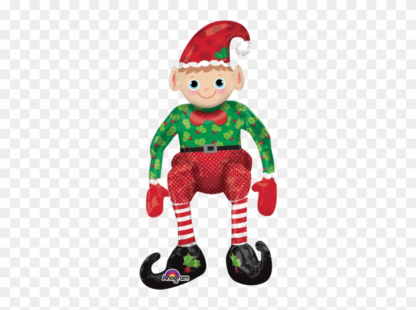 Sitting Elf Balloon - Amscan Sitting Elf Balloon - 29 Inch Foil #441227