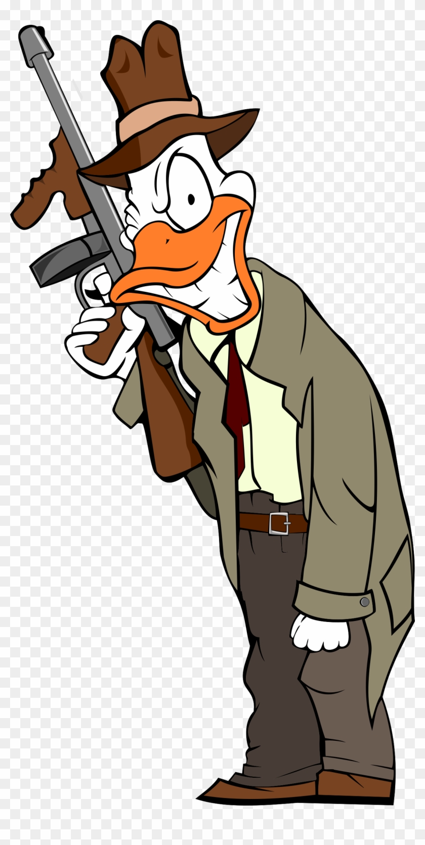 Gangster Crime Duck Vector Clipart - Gangster Png #441295