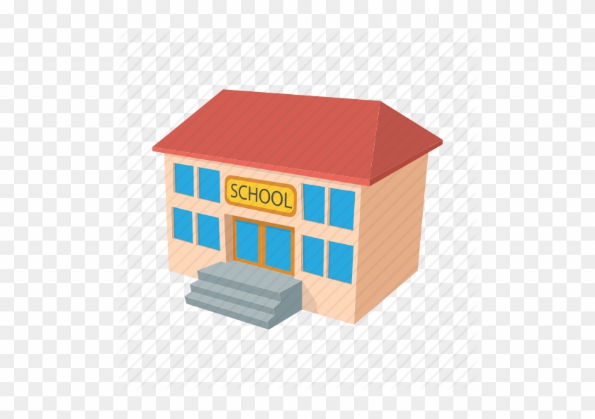 Cartoon School Building - School Building Icon #441381