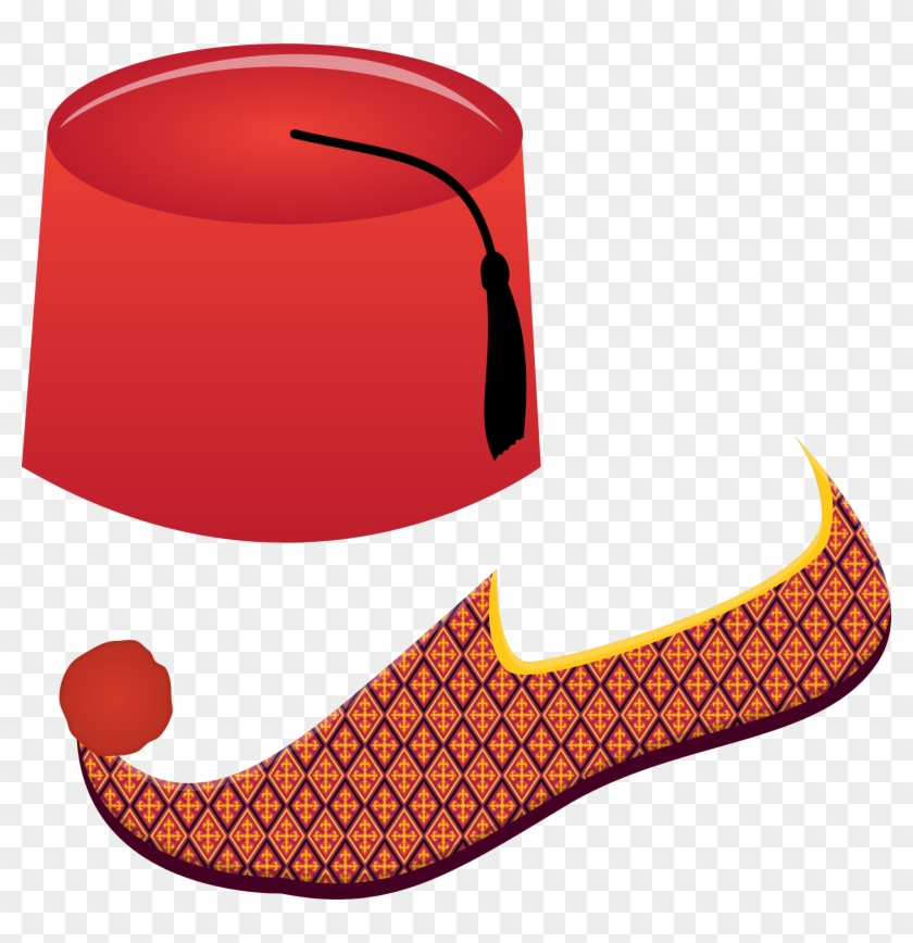 And Turkish Shoe - Fez Hat Clip Art #441493