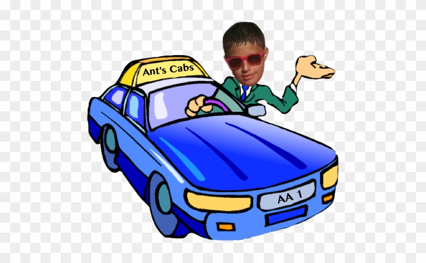 Ant Taxi - Cat Driving Clipart #441523
