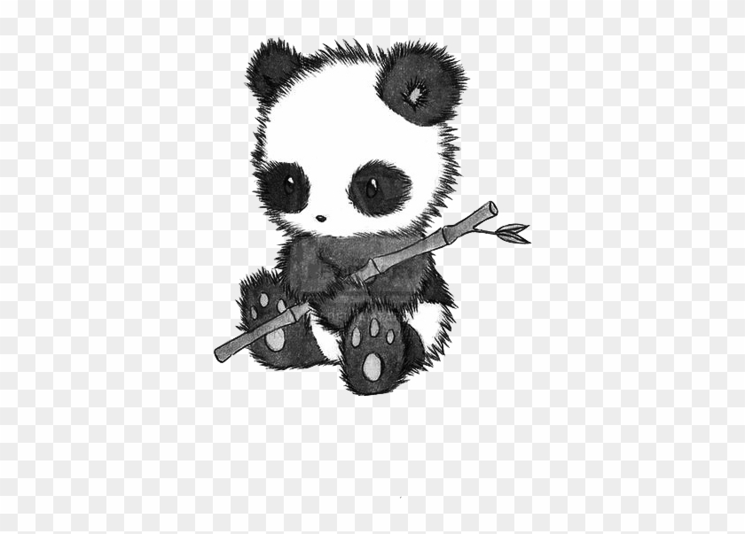 Drawn Panda Hand Drawn - Draw Panda With Bamboo #441577