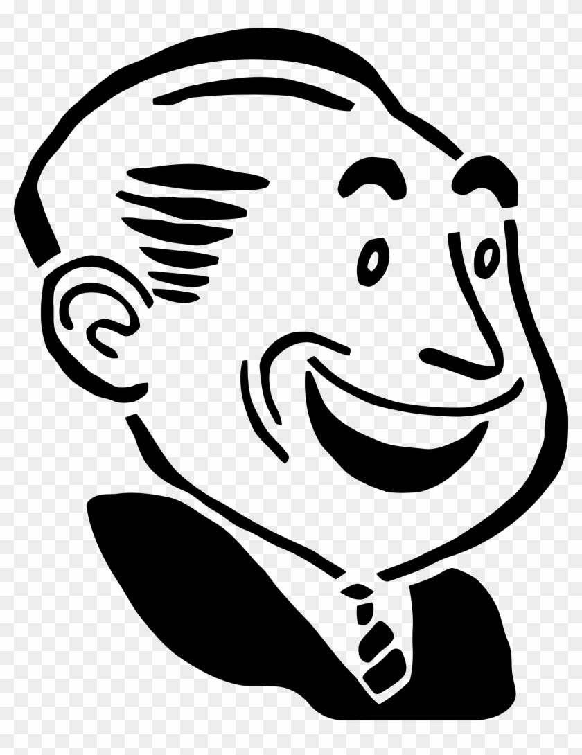 Creepy Clipart Smile Man - Mad Man Face Clip Art #441658