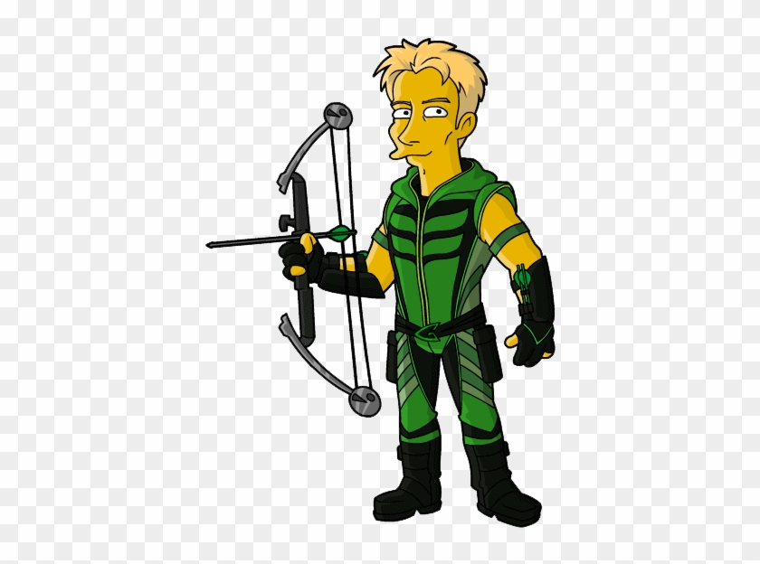 Superman Tv Smallville Green Arrow Oliver Quee By Elnenecool - Smallville Simpsons #441868