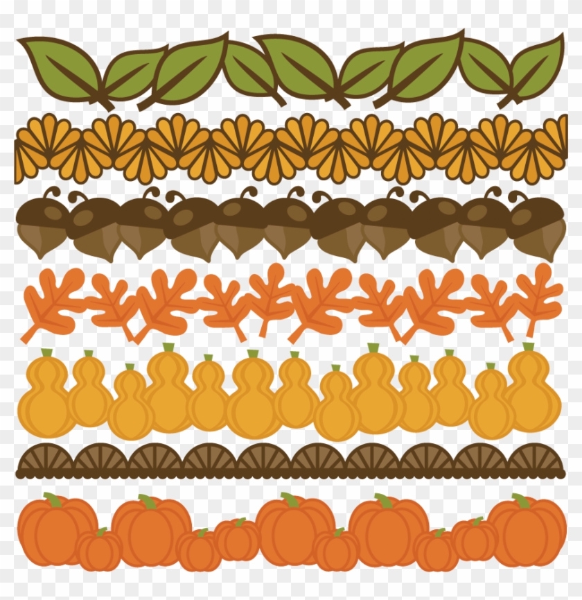 Thanksgiving Borders Set Svg Cut Files For Scrapbooking - Large Thanksgiving Clip Art #442003