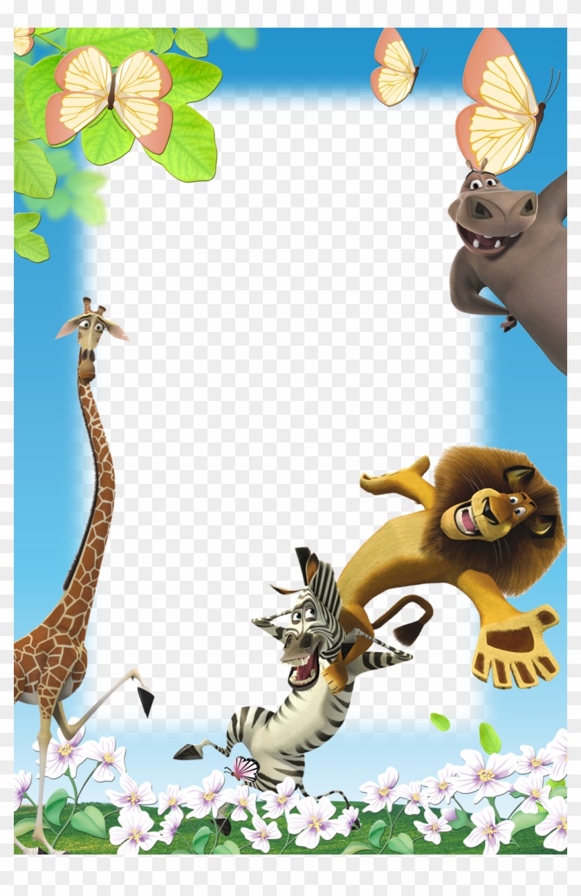 Frames Png Infantil 1,070×1,600 พิกเซล - Movie Storybook Madagascar By Billy Frolick ; Illus... #442065