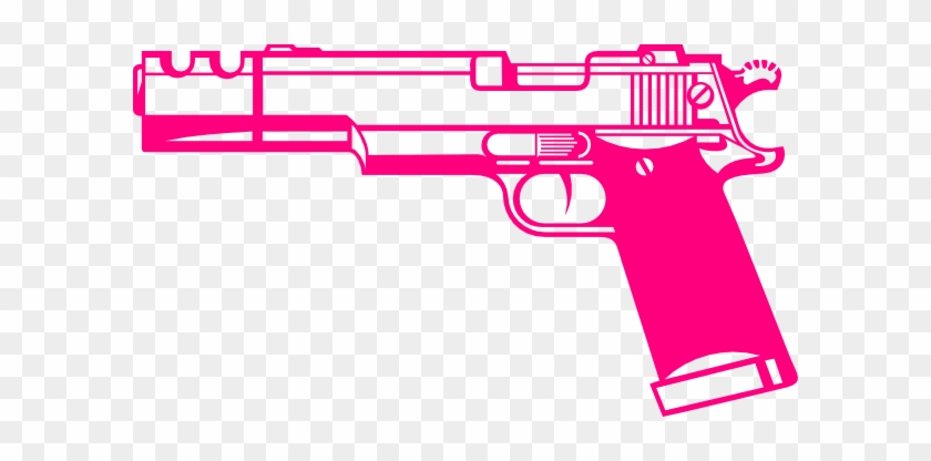 Holly Pink Clip Art - Handgun Clipart #442148