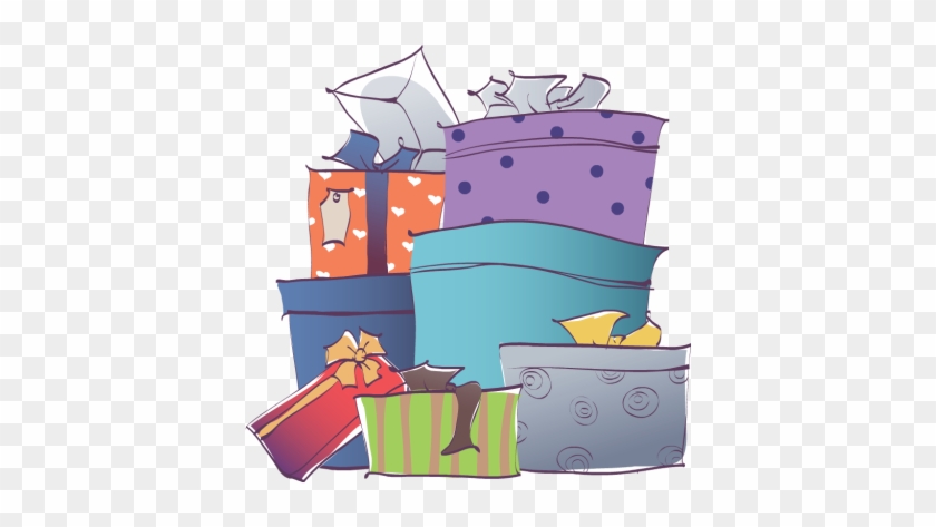 Gift Clipart Stacked - Stack Of Presents Clipart #442415