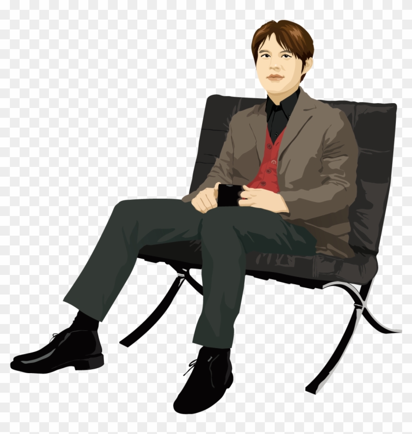 Man Sitting Position Clip Art - Man Sitting Position Clip Art #442489