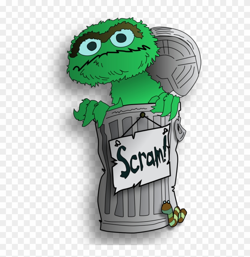 Oscar The Grouch Clip Art Design Medium Size - Oscar The Grouch Scram #442619