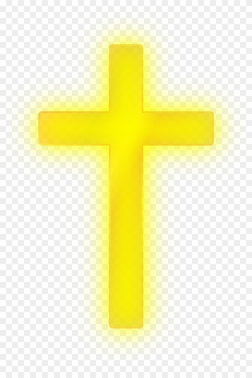 Clipart - Gold Glowing Cross #442825