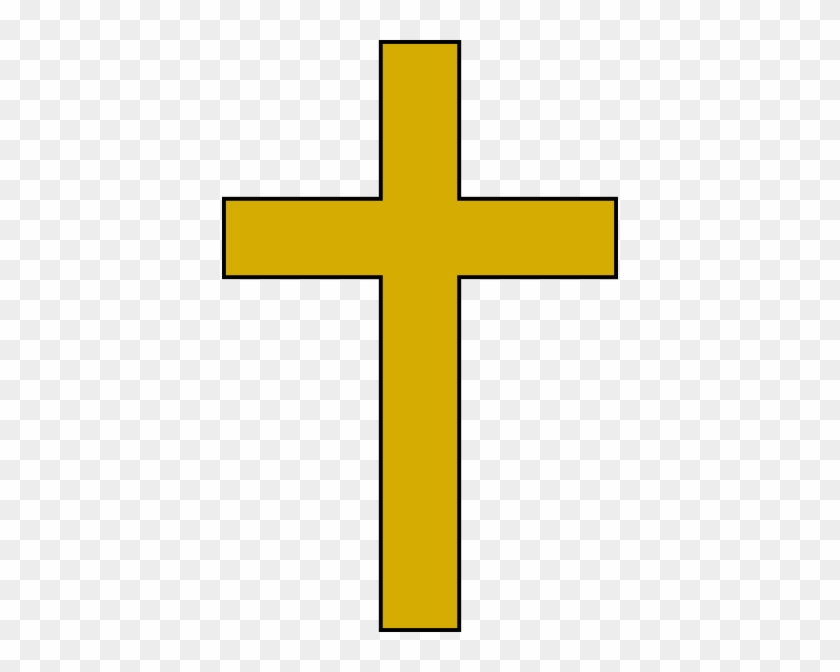Gold Cross Objects On Creative - Gold Cross Clipart Png #442826